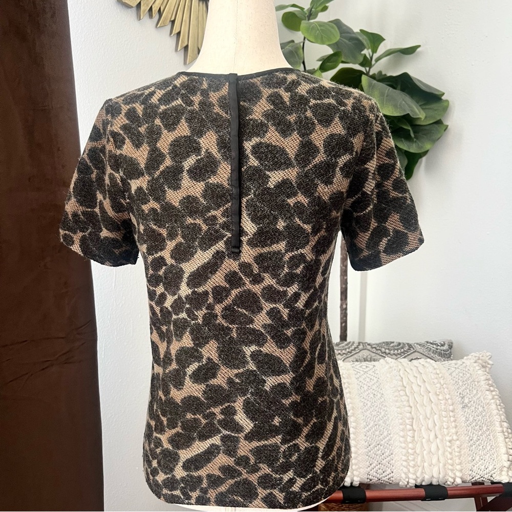 Warehouse Statement Neckline Leopard-Print Top - image 4